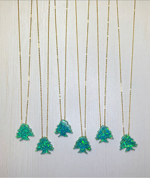 18k Gold Lebanon Tree Necklace